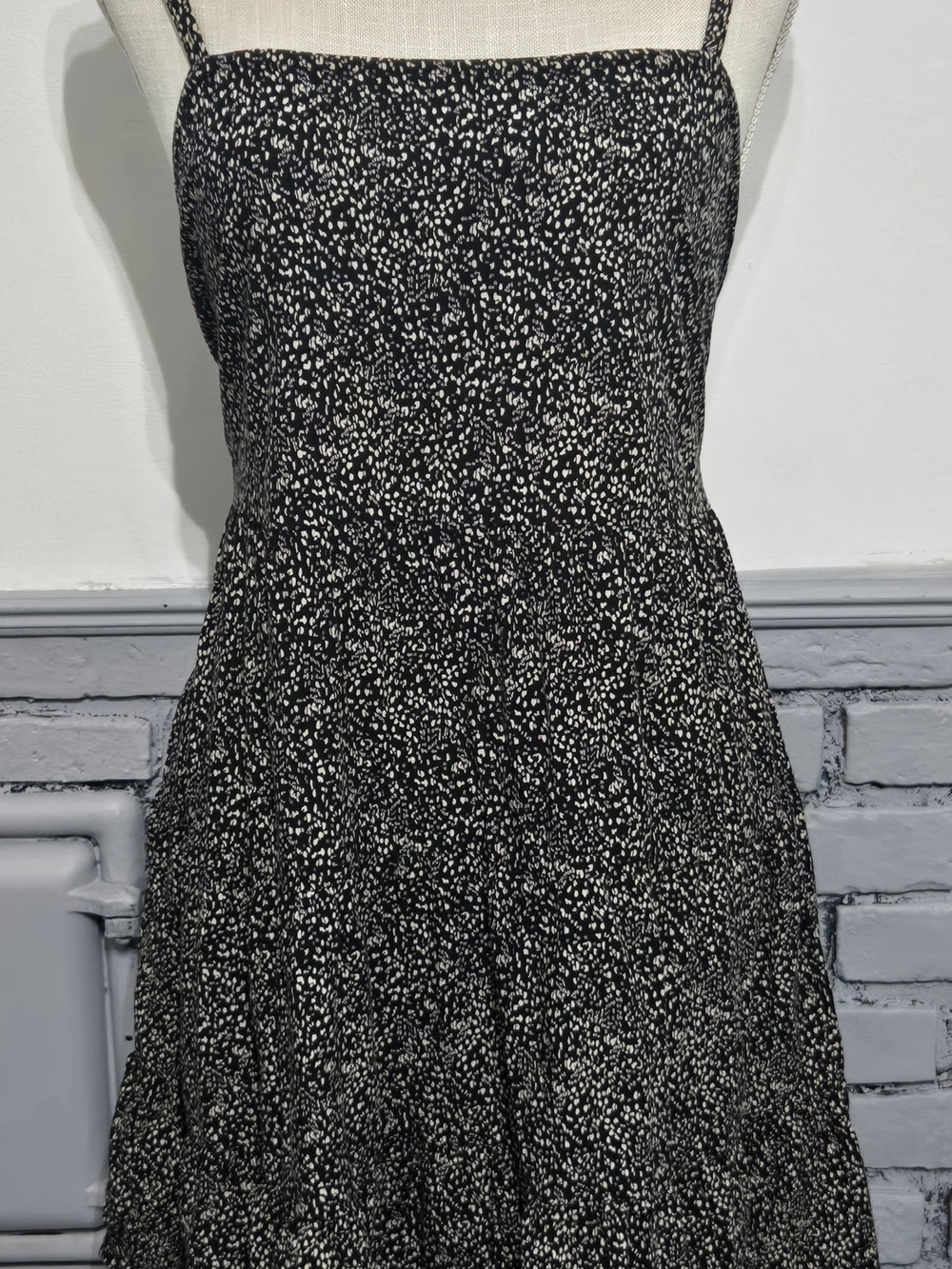 Old Navy Black with White Speckle Mini Dress